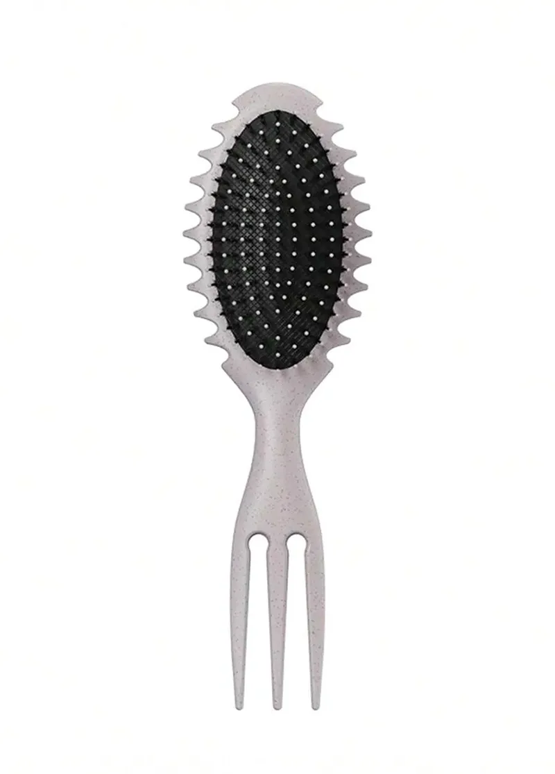 Brosse Démêlante 2 en 1 pour Cheveux Secs et Humides – Brosse de Massage avec Peigne à Dents Larges