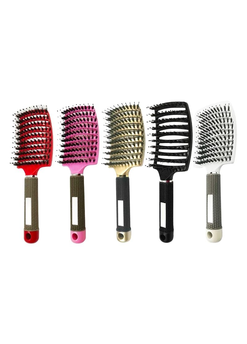 Brosse Démêlante Magique en Nylon – Brosse Ventilée et Incurvée pour Cheveux Bouclés, Secs ou Humides