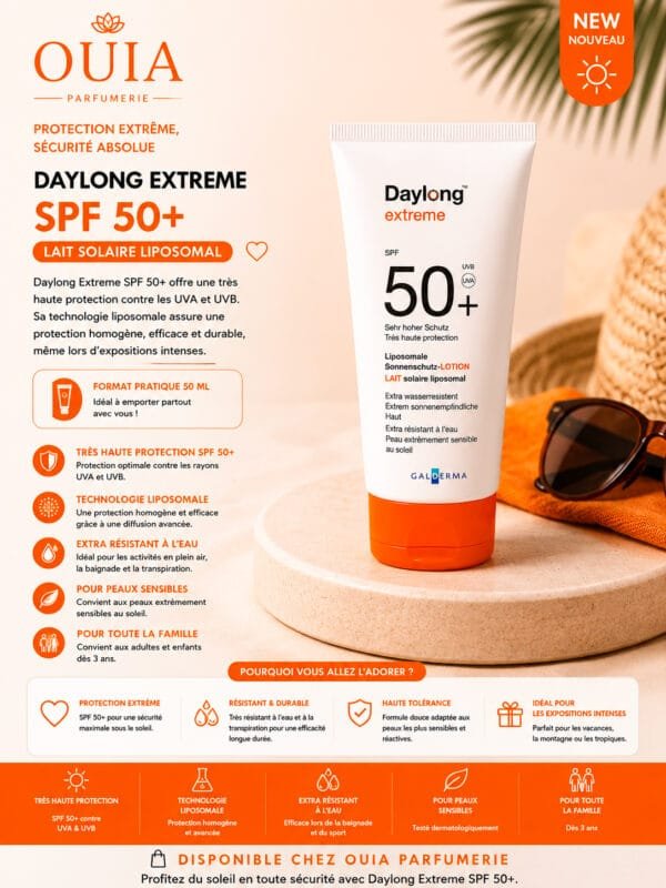 Daylong Extreme SPF 50+ Lait Solaire Liposomal 50 ml – Très Haute Protection pour Peaux Sensibles