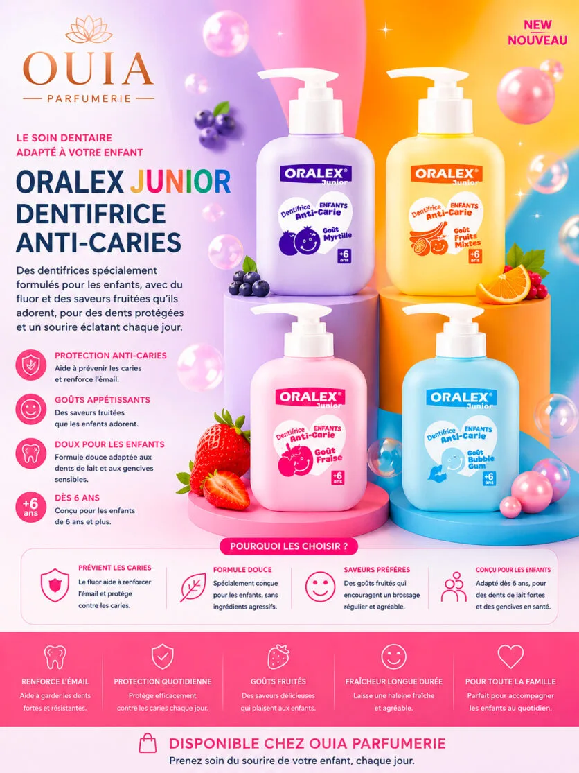 ORALEX Kids Dentifrice Pompe 220 ml – Protection Anti-Caries pour Enfants dès 3 Ans