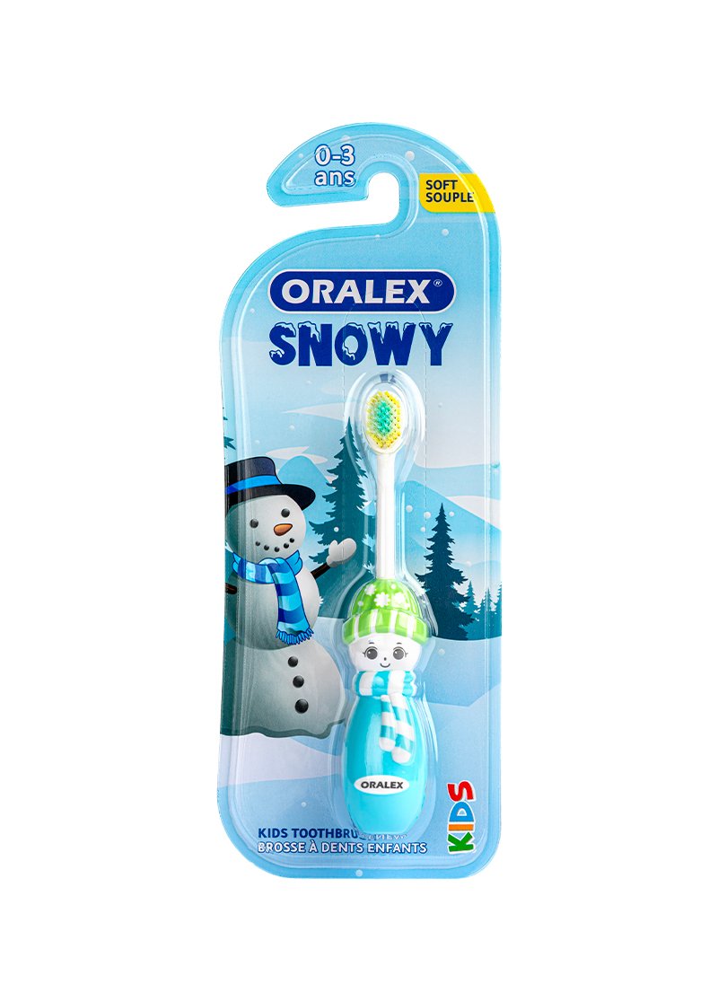 ORALEX Snowy Brosse à Dents Bébé 0-3 Ans – Brosse Ultra Douce pour Premières Dents
