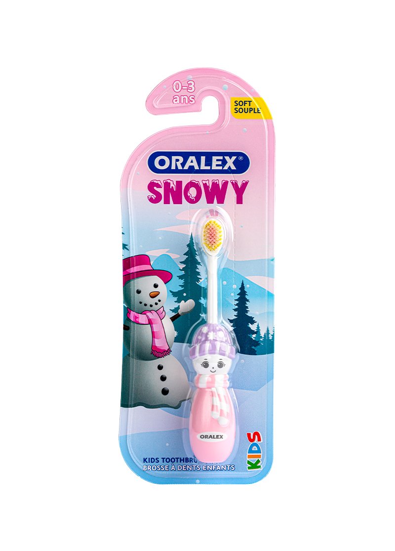 ORALEX Snowy Brosse à Dents Bébé 0-3 Ans – Brosse Ultra Douce pour Premières Dents – Image 3