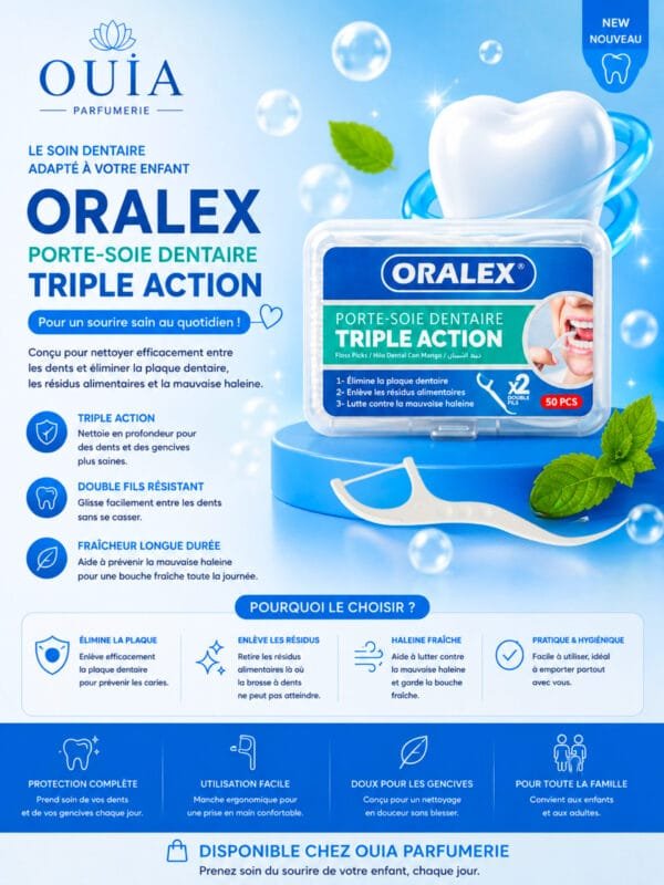 Porte Soie Dentaire ORALEX – Support Ergonomique pour un Nettoyage Interdentaire Efficace
