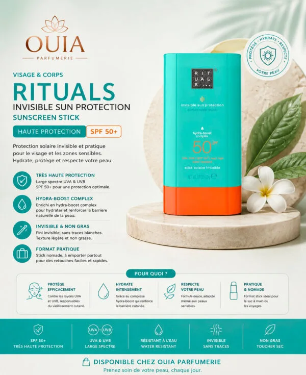 RITUALS Sun Protection Stick SPF 50+ – Stick Solaire Haute Protection pour Visage, Lèvres et Zones Sensibles