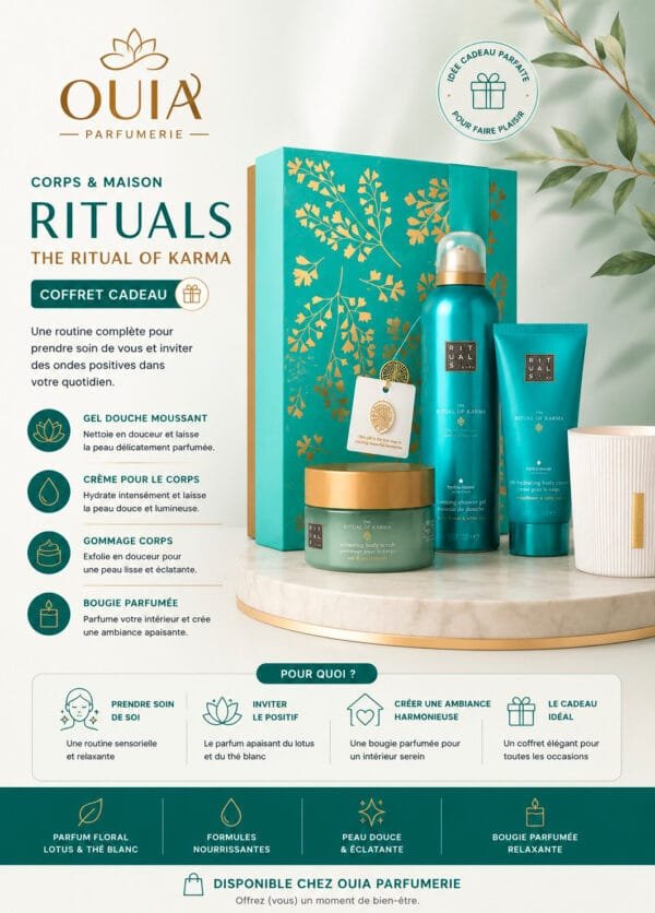 RITUALS The Ritual of Karma Coffret Cadeau M – Collection Corps & Bien-Être Fleur de Lotus et Thé Blanc