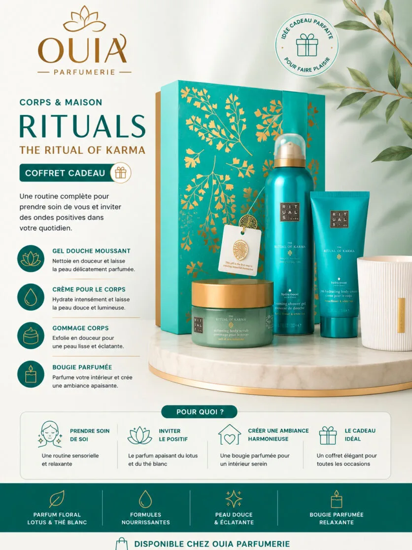 RITUALS The Ritual of Karma Coffret Cadeau M – Collection Corps & Bien-Être Fleur de Lotus et Thé Blanc