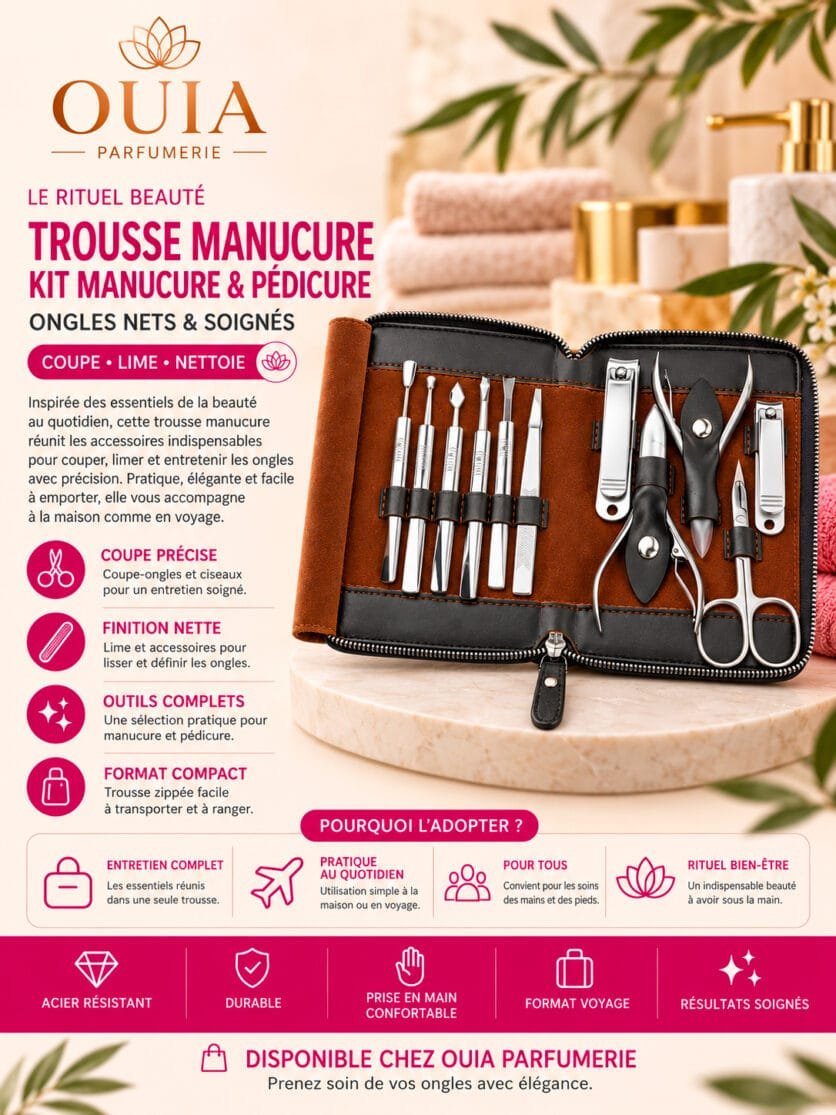 Cosmac – Kit manucure Pédicure en acier Inoxydable