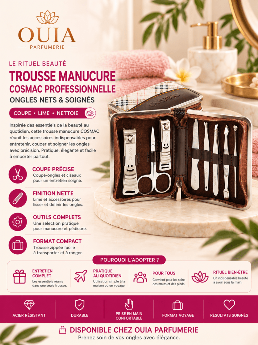 COSMAC Kit Manucure & Pédicure – 8 accessoires